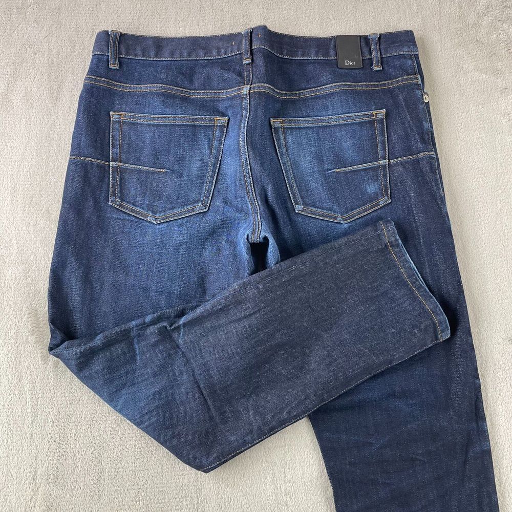 Dior Jeans Men 34x28 Blue‎ Slim Fit 17.5 Designer Made in Italy $1150
